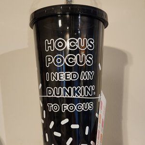 Dunkin Donuts Hocus Pocus Glow In The Dark Tumbler 24 oz. Black 2022 Halloween